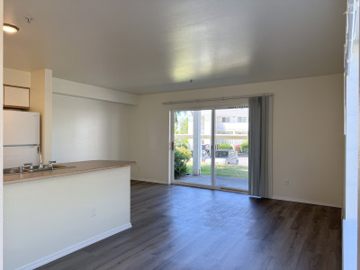 1 x 1, 696 sq.ft. with LVP Living Room